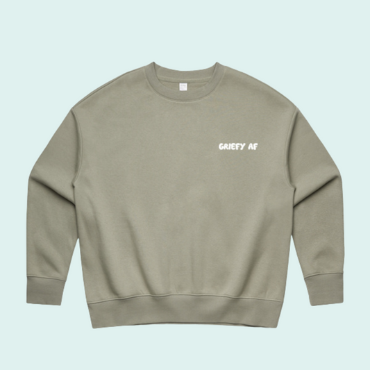 Griefy AF Sweater | Olive Green