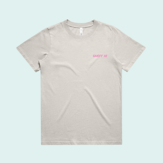 Griefy AF Faded Tee | Bone